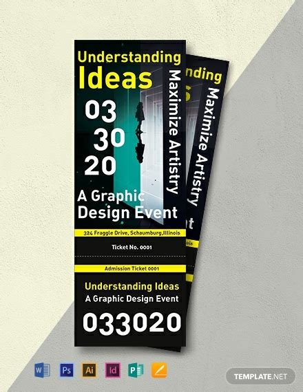 admission ticket templates word psd