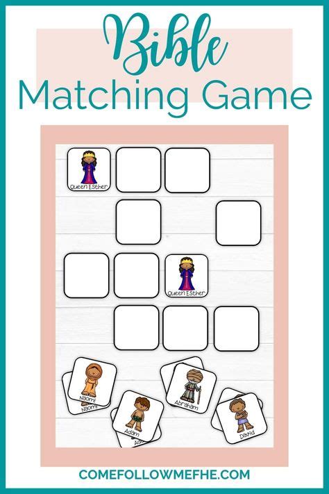 Review Bible Characters By Playing This Matching Game We Suggest