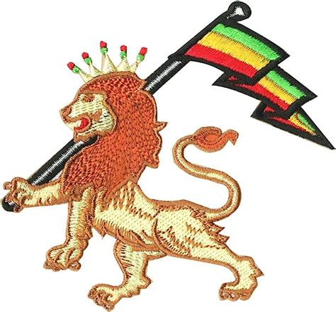 The Lion Of Judah Patch Africa Rasta Rastafarian Jamaica