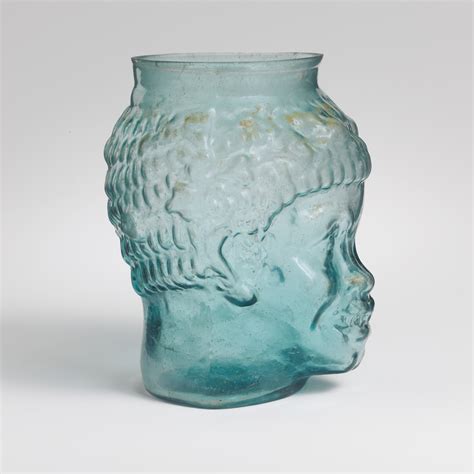 Glass Cup In The Form Of The Head Of An African Roman Early Imperial Flavian The
