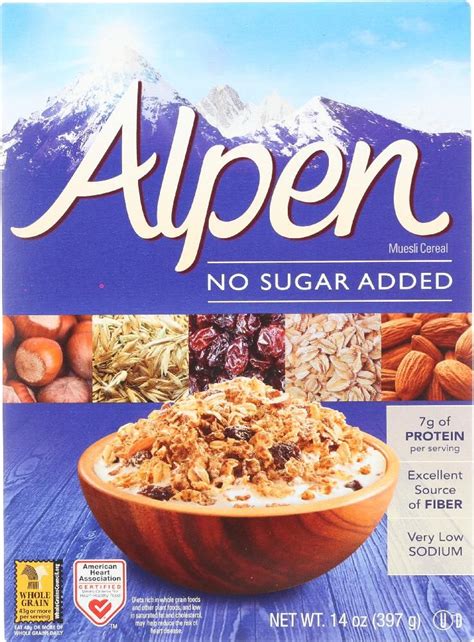 Alpen Muesli Cereal No Sugar Added 14 Oz Muesli Cereal Alpen