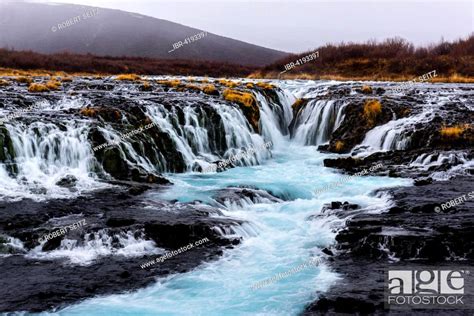 Bruarfoss Waterfall Laugarvatn Iceland Stock Photo Picture And