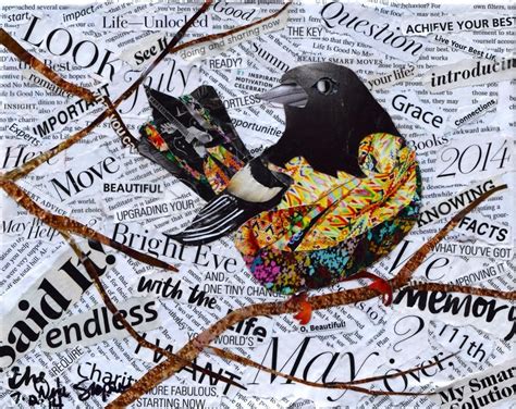 Bird Collage Art And Giclee Prints Deborah Shapiro Art Collage Art