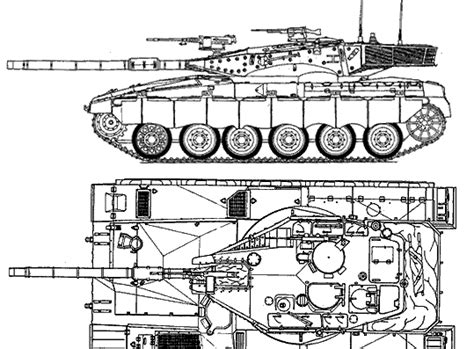 Merkava Mk Tank Ii Drawings Dimensions Figures Download Drawings