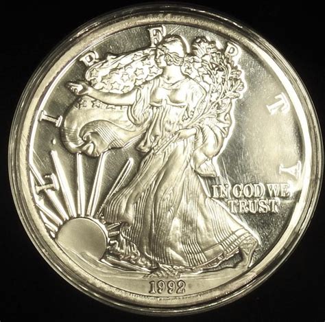Sold Price 1992 One Pound Silver Eagle Limited Edition Coin October