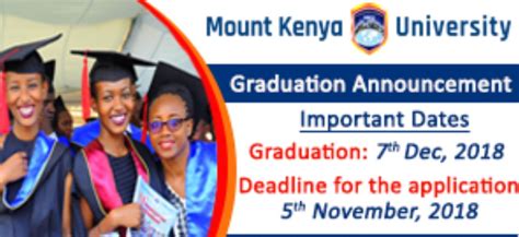 Mount Kenya University Mku 15th Graduation Ceremony And List 2018