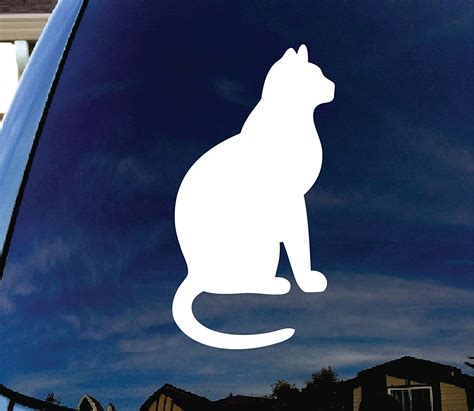cat car window vinyl decal sticker 6 tall automotive