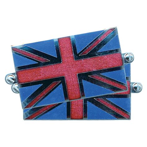 Badge Enamel Union Jack Britain Flag X Mm Pair Cloisonne Enamel New
