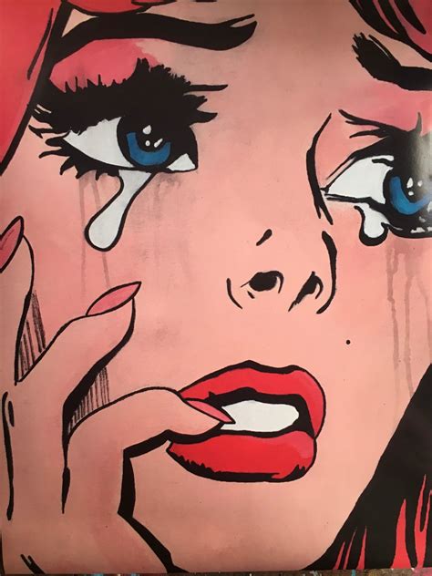 Sad Crying Pop Art Girl Art Print Pop Art Wall Decor Wall Etsy