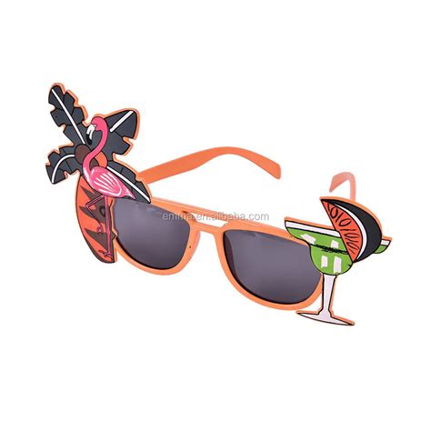 Flamingo Sunglasses Glasses Hawaiian Fancy Dress Novelty Tropical Beach