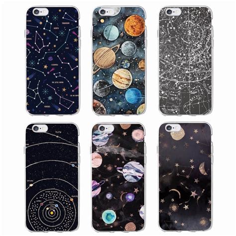 Outer Space Planet Spaceship Constellation Stars Moon Soft Clear Phone