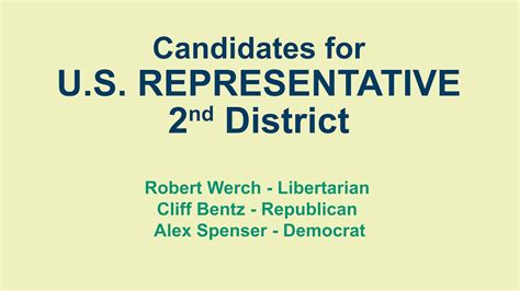 Candidates For Us Representative 2nd District Youtube