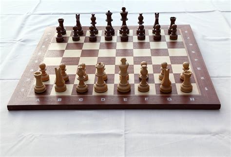 Use the board on the left to set up the diagram image on the right. File:Chess board with chess set in opening position 2012 PD 04.jpg
