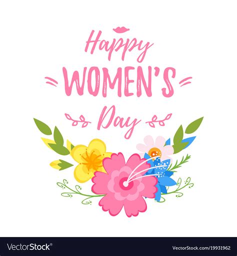 International Womans Day Greeting Card Royalty Free Vector