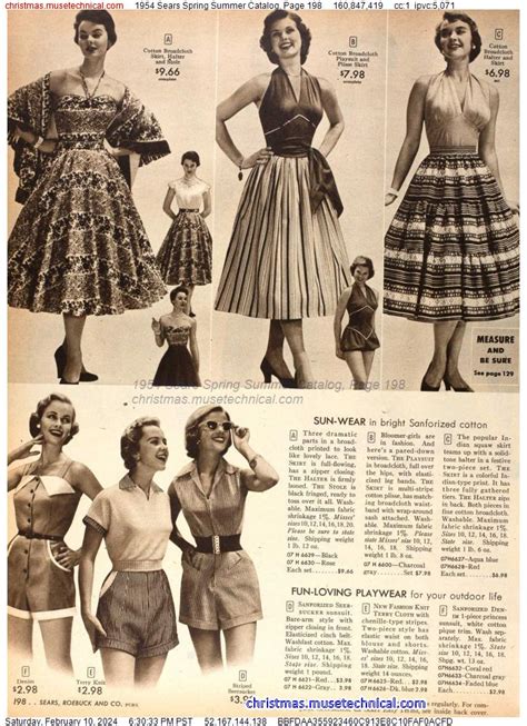 1954 Sears Spring Summer Catalog Page 198 Catalogs And Wishbooks