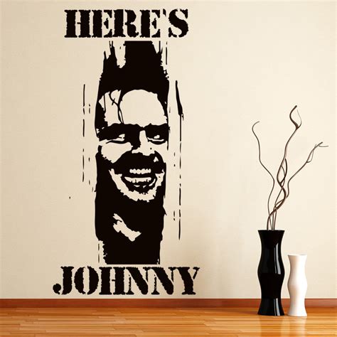 Heres Johnny Wall Sticker The Shining Wall Decal Scary Movie Home Decor