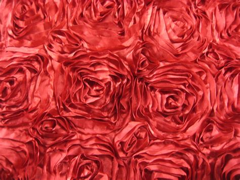 10 Red Rosette Satin 60″ Wide East West Fabrics