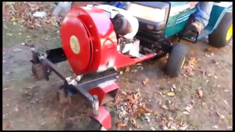 Mtd Lawn Tractor With Easy On Easy Off Connect Leaf Blower Leaf Loader