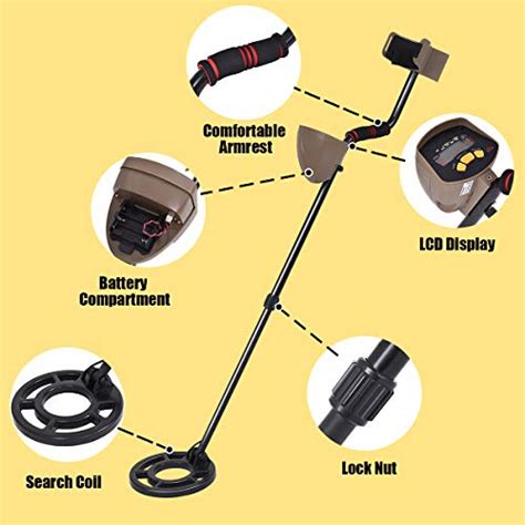 Goplus Waterproof Metal Detector 8 Depth Sensitive Underground Gold