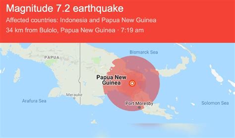 72 Magnitude Earthquake Hits Papua New Guinea So Powerful It Was Felt