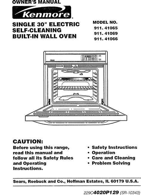 Kenmore Model 790 Oven Control Board Manual