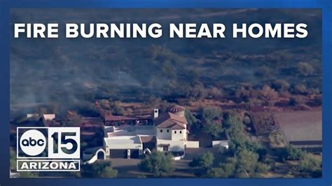 Diamond Fire Burning Near Homes In North Scottsdale Youtube