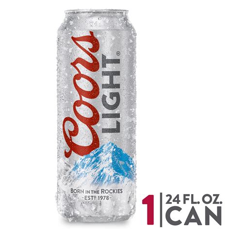 Coors Light Beer Light Lager Beer 24 Fl Oz Can 42 Abv Walmart