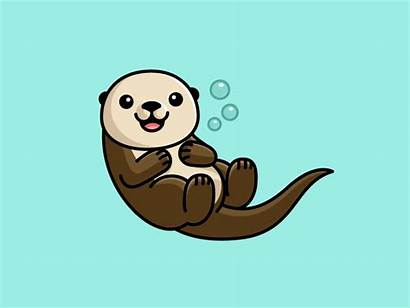 Otter Sea Clipart Character Dribbble Alfrey Davilla