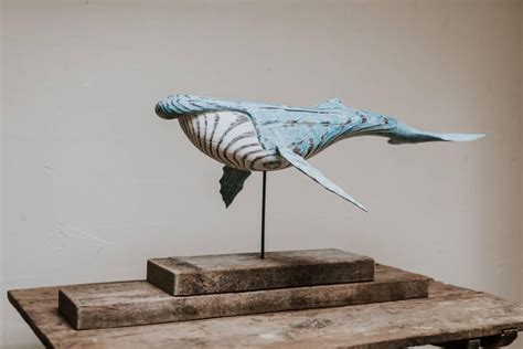 Wooden Whale Sculpture At 1stdibs