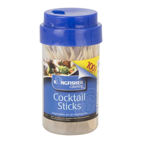 100 Pack Of Wooden Cocktail Sticks