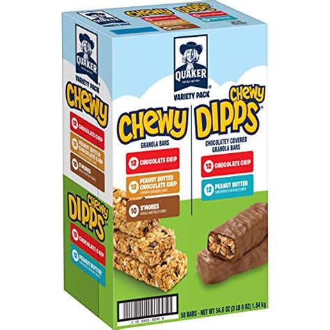 Quaker Chewy 58 Count Granola Bars And Dipps Variety Pack Deals