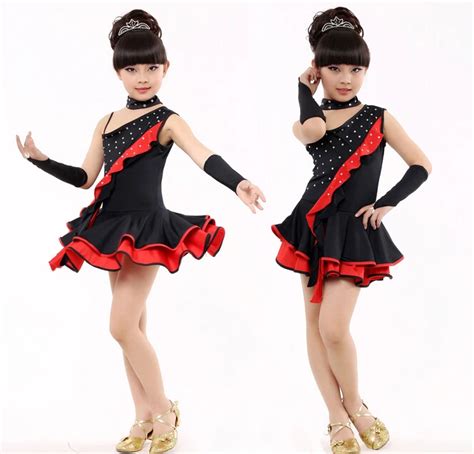 Kid Niñas Latino Danza Vestidos Venta Salón Traje Encaje Latino Danza