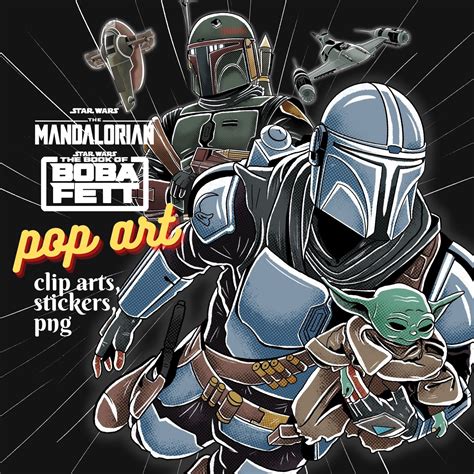36 The Mandalorian And The Book Of Boba Fett Clip Art Stickers Etsy