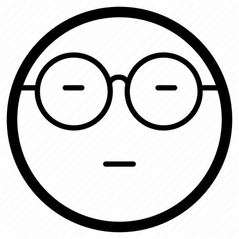 Clever Emoji Emoticon Face Glasses Smart Icon