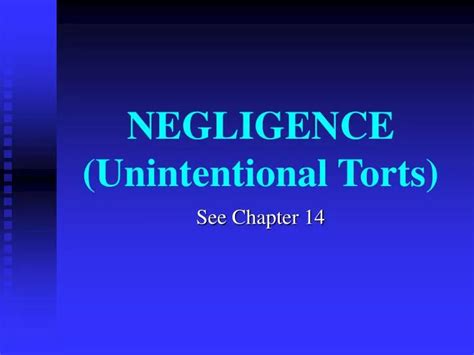 Ppt Negligence Unintentional Torts Powerpoint Presentation Free