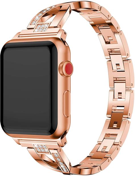 Apple Watch Band Rose Gold 38mm 40mm 42mm 44mm Womens Iwatch Bling
