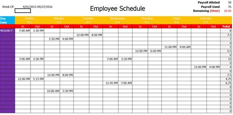 Blank Timetable Template Pdf