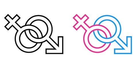 Premium Vector Male And Female Symbol Set The Gender Relations Between Man And Woman Vector