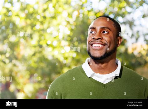 Portrait Of A Happy Man Focus On Smile Stock Photo Alamy