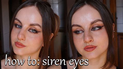 siren eyes makeup tutorial how to elongate round eyes youtube