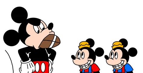 Mickey With American Football On His Mouth By Ultra Shounen Kai Z On