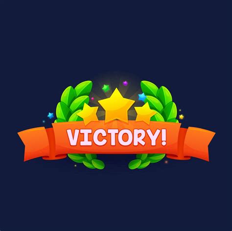 Game Victory Sign Banner Or Popup Vector Window 23511732 Vector Art At