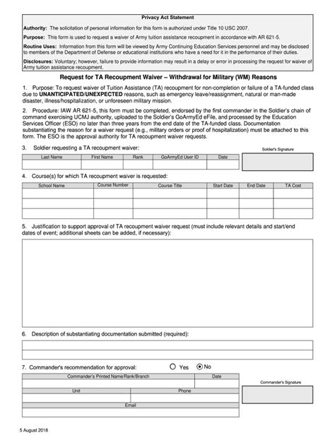 Request For Ta Recoupment Waiver Fill Out And Sign Online Dochub