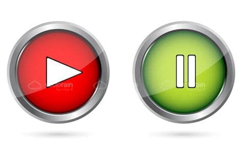 Play Push Buttons Eps Vector Uidownload