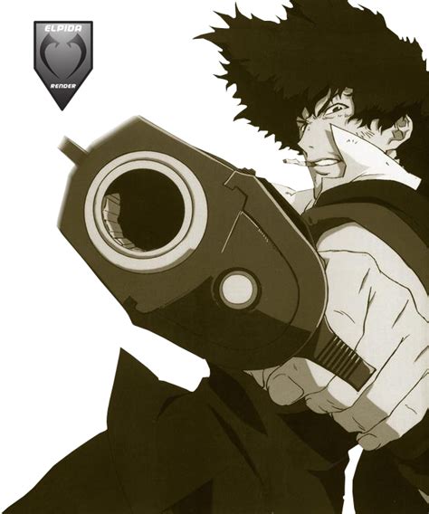 Cowboy Bebop Spike Spiegel Gun In Face Render By Elpida