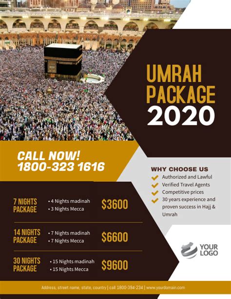 Copy Of Umrah Package Flyer Poster Postermywall