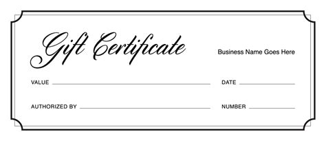 Printable Downloadable Gift Certificate Template Free Printable Templates