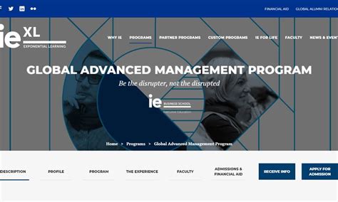 Global Advanced Management Program Ie Business School