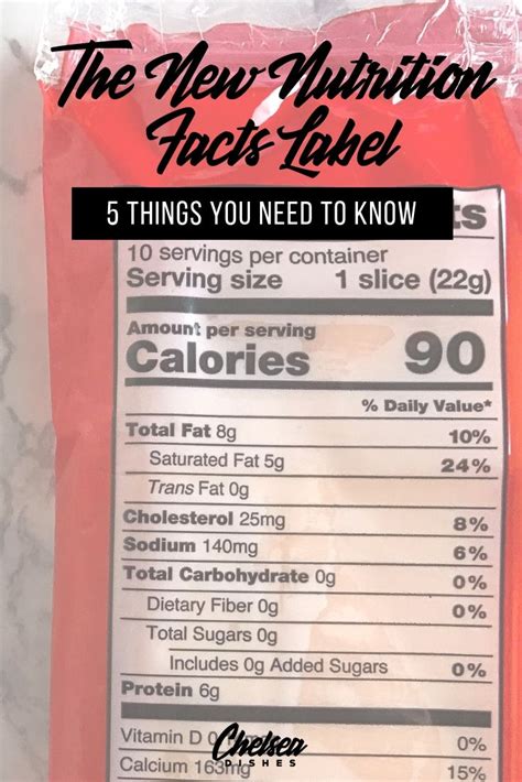 Things You Need To Know About The New Nutrition Facts Label Chelsea Dishes