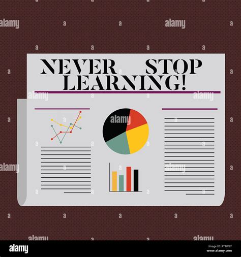 Word Writing Text Never Stop Learning Business Concept For Keep